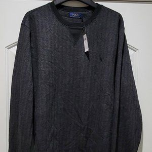 New Men's Polo Ralph Lauren Crewneck herringbone sweatshirt XL